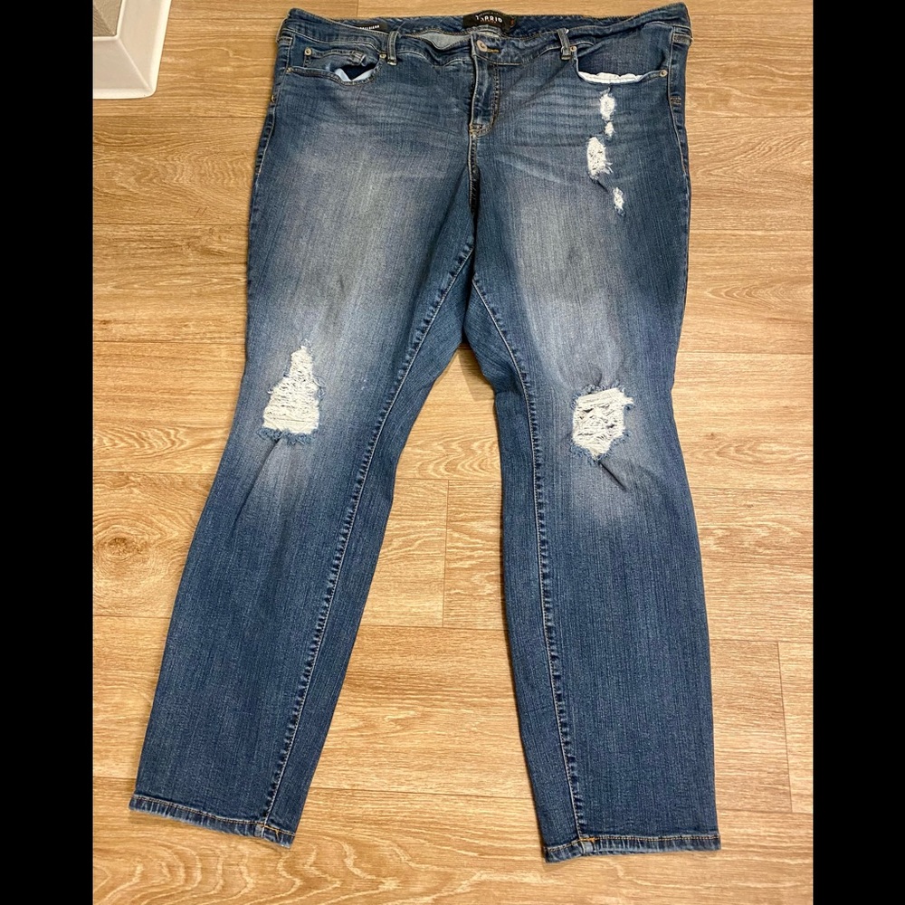 Torrid distressed jeans.